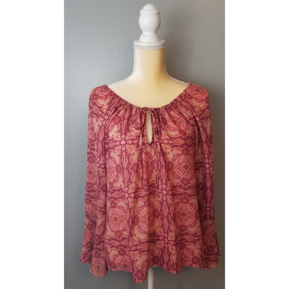 Sanctuary Lyric Bell sleeve Boho Peasant Top Large